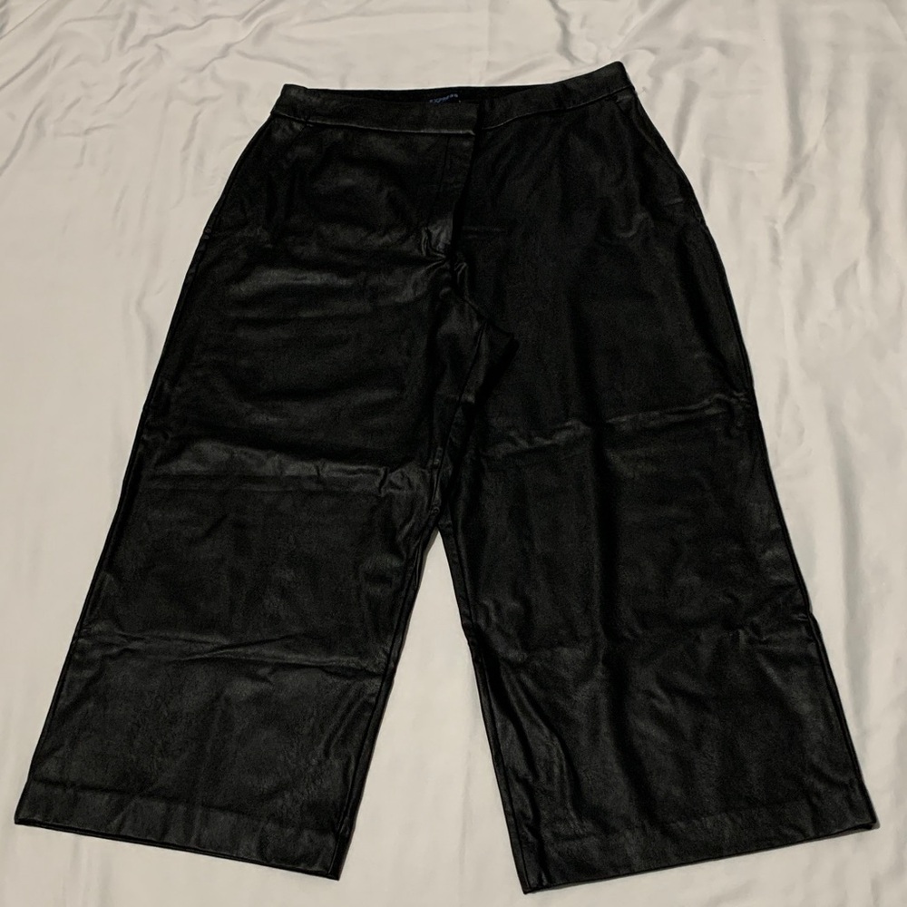 Express Black Faux Leather Trousers